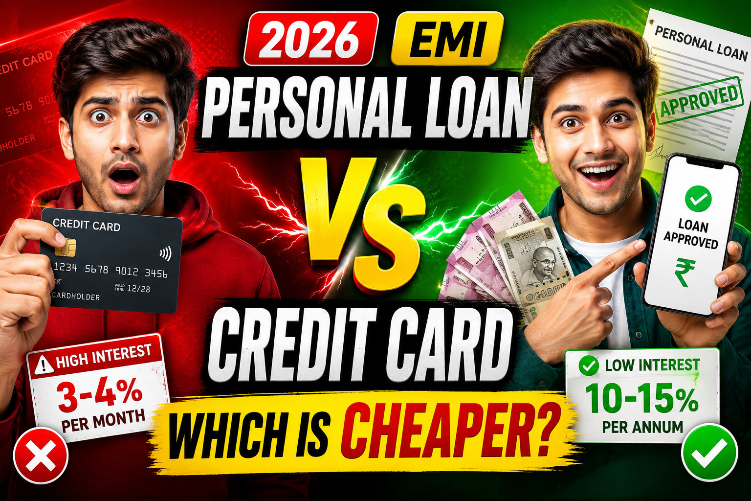 Personal Loan vs Credit Card EMI Which Is Cheaper (2026)