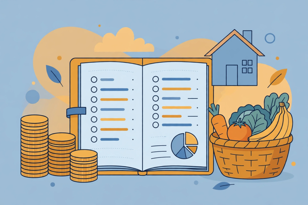 Monthly household budget breakdown for building an emergency fund in India