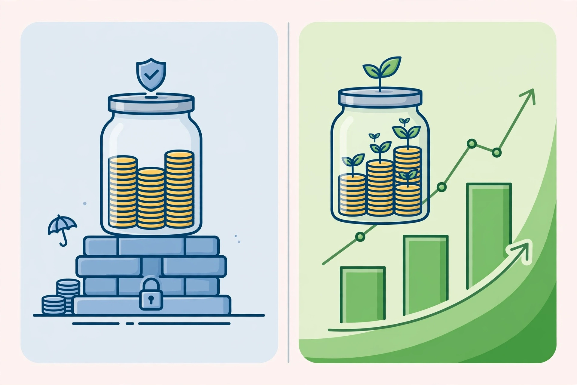 Side-by-side comparison of NPS and PPF retirement plans in India, showing their key features